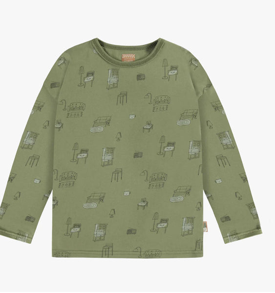 Souris Mini Green Shirt with Long Sleeves