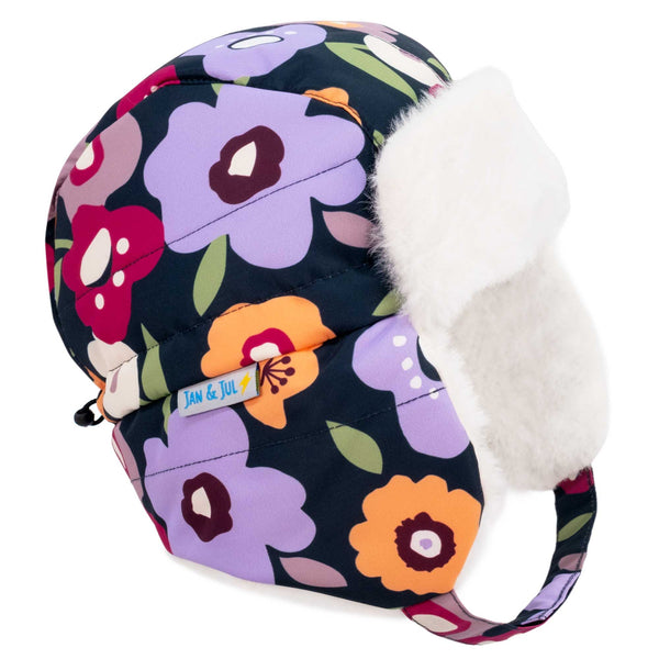Winter Flowers Toasty-Dry Trapper Hat