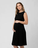 RIPE Maternity Knife Pleat Dress - Black