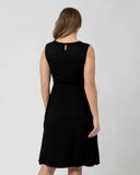 RIPE Maternity Knife Pleat Dress - Black
