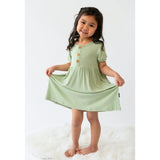 Belan.J Ribbed Bamboo Short Sleeve Peplum Dress