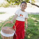 Little & Lively a Bamboo T-Shirt -Berry Cute on Cream