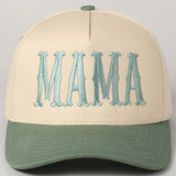 Mama Typographic Design Embroidery Baseball Cap