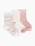 Snugabye Organic Cotton Toddler Crew Socks 3-Pack
