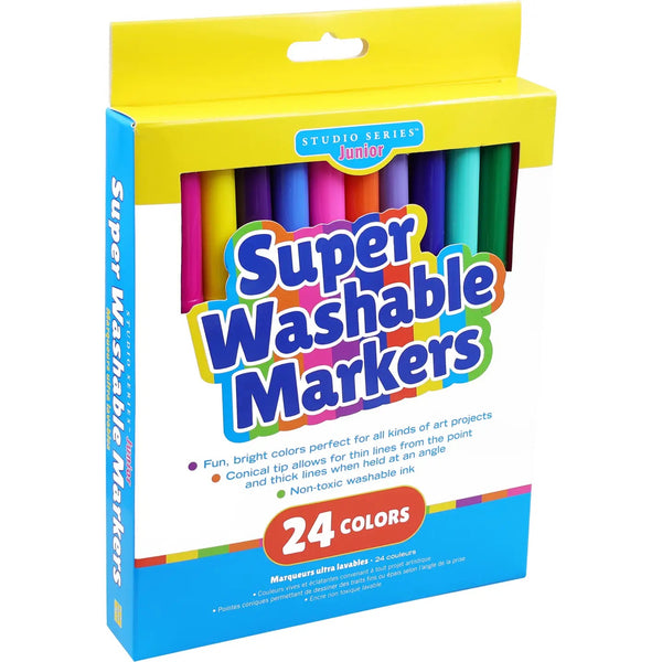 Super Washable Markers (Set of 24 Colors)