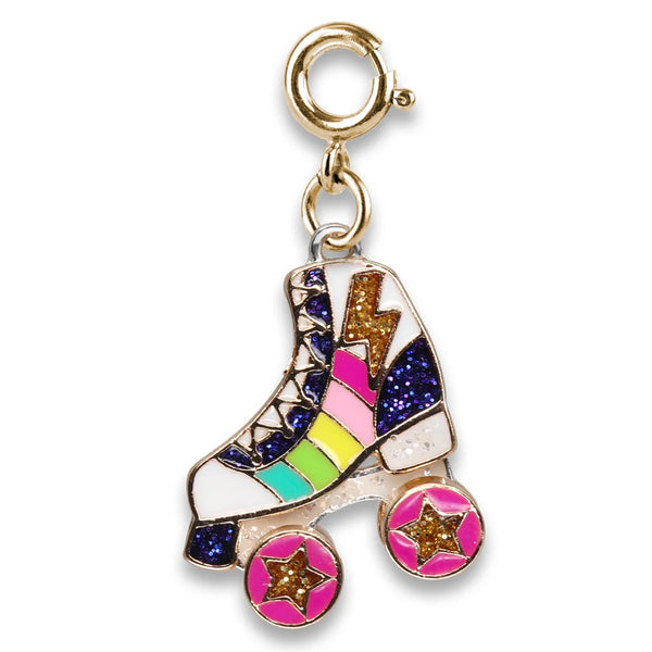 Gold Glitter Rollerskate Charm