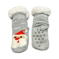 Santa Slipper Socks - Size 2-3T