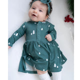 Belan.J Long Sleeve Baby Peplum Dress - Tiny Trees