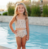 Current Tyed The "Ivy" Girls High Waist Smocked Bikini