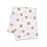 lulujo Cotton Muslin Swaddle Blanket - 40x40