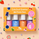 No Nasties Cute Fruit Scented 4 Pack Nail Polish Gift Set