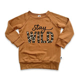 Little & Lively Bamboo Graphic Raglan Pullover | Stay Wild on Bronze