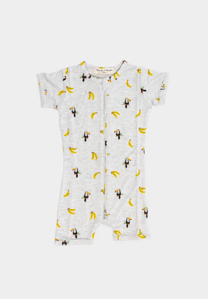 Bambi & Birdie SS Zipper Romper