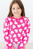 Mila & Rose Hot Pink Hearts Sweater