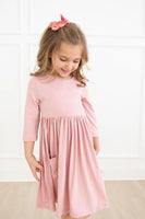 Mila & Rose Vintage Pink Pocket Twirl Dress