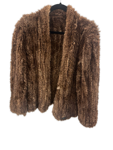 Sheered Beaver Fur Coat - Size L