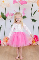 Mila & Rose Purr-fectly Pink L/S Tutu Dress
