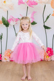 Mila & Rose Purr-fectly Pink L/S Tutu Dress