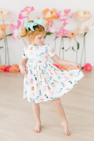 Mila & Rose Puppy Pals S/S Pocket Twirl Dress