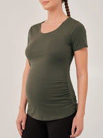 Pact Maternity Ruched Tee