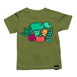 Whistle & Flute Kawaii Vegetables T-Shirt - Olive