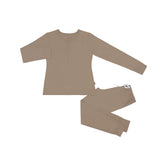 Belan.J Women's Henley Snap Top Lounge Set - Sandstone