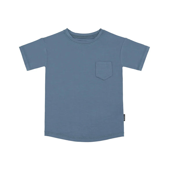 Belan.J Short Sleeves Pocket Tee - Ocean Blue