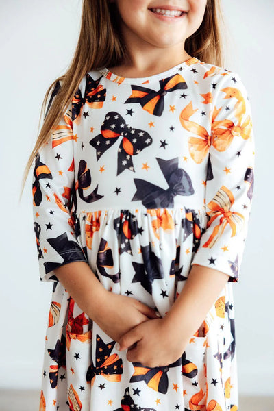 Mila & Rose Trick or Twirl 3/4 Sleeve Pocket Twirl Dress