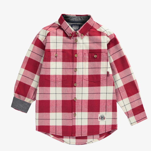 Souris Mini Red and cream plaid shirt