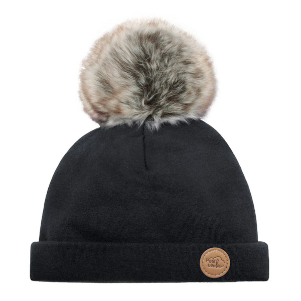 Petit Coulou Baby hat with pompom (0-12m)