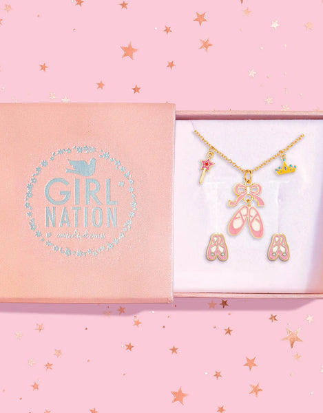 Girl Nation Necklace and Earring Gift Set