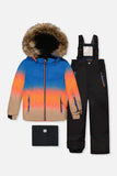 Deux par Deux Two Piece Play Snowsuit Blue And Orange Gradient