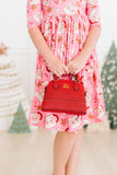Mila & Rose Red Shimmer Crossbody Bag