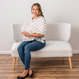 Itzy Ritzy Taupe Checkerboard Mom Boss™ 4-in-1 Multi-Use Cover