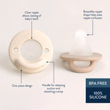 Itzy Ritzy Latch & Soothe™ Breastlike Pacifier - Taupe