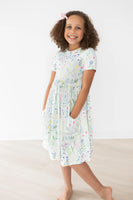 Mila & Rose Spring Dandelion S/S Pocket Twirl Dress