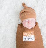 Lulujo Hello World Blanket & Knotted Hat