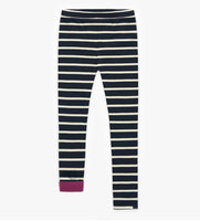 Souris Mini Reversible striped navy and white legging in jersey