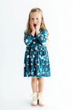 Mila & Rose Happy Haunting 3/4 Sleeve Pocket Twirl Dress