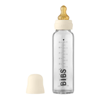 BIBs Baby Glass Bottle Complete Set Latex 225ml Ivory