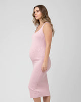 RIPE Maternity Carmen Rib Knit Dress Pink