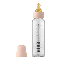 BIBs Baby Glass Bottle Complete Set Latex 225ml Blush